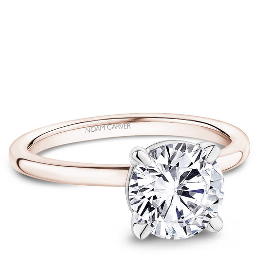 Noam Carver Engagement Ring Rose & White 18k Gold