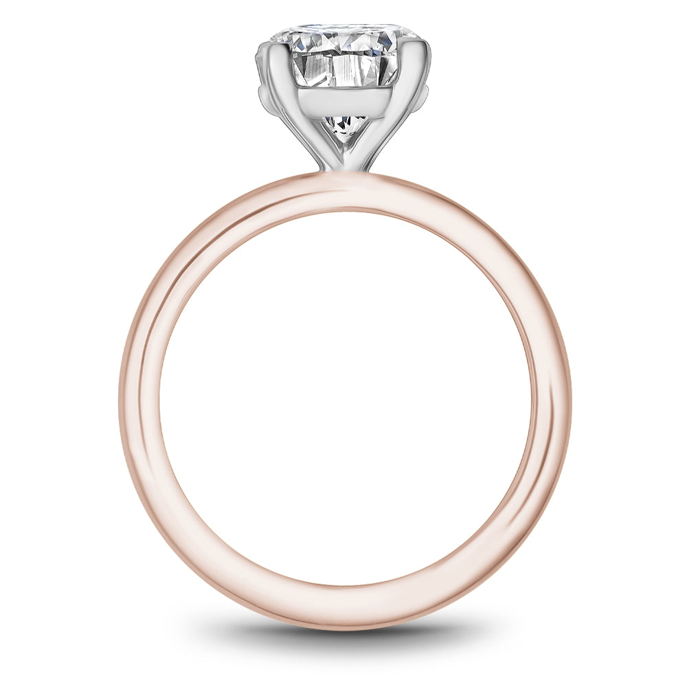 Noam Carver Engagement Ring Rose & White 14k Gold