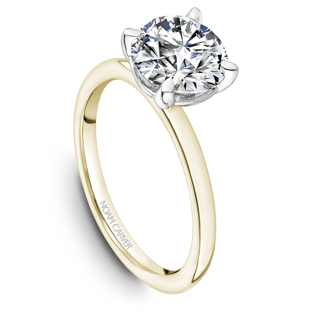 Noam Carver Engagement Ring Yellow & White 14k Gold