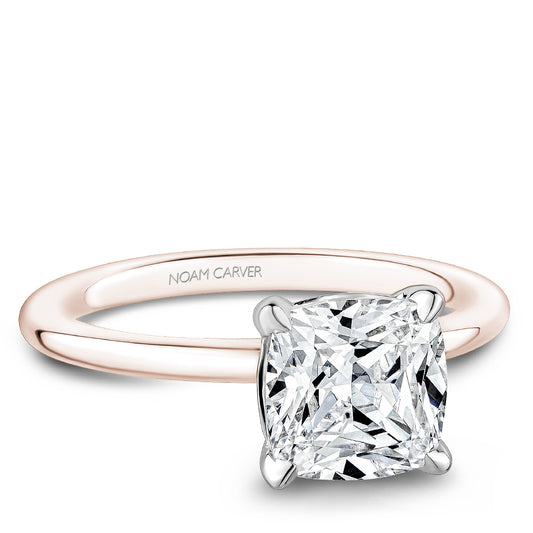 Noam Carver Engagement Ring Rose & White 18k Gold