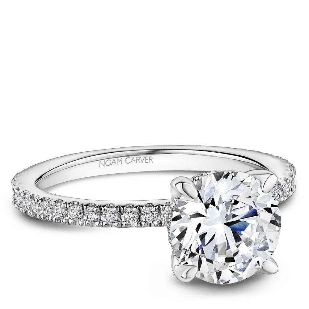 Noam Carver Engagement Ring White 14k Gold With 44 RD TCW 0.29ct