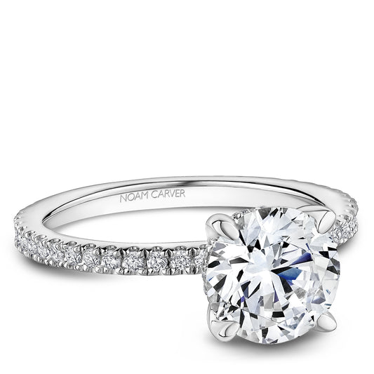 Noam Carver Engagement Ring Platinum With 44 RD TCW 0.29ct