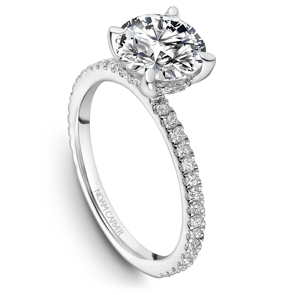 Noam Carver Engagement Ring White 14k Gold With 44 RD TCW 0.29ct