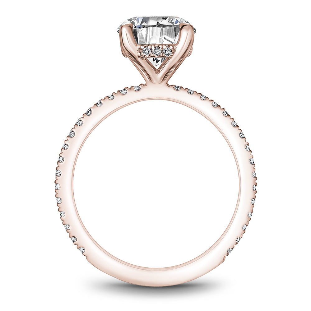 Noam Carver Engagement Ring Rose 18k Gold With 44 RD TCW 0.29ct