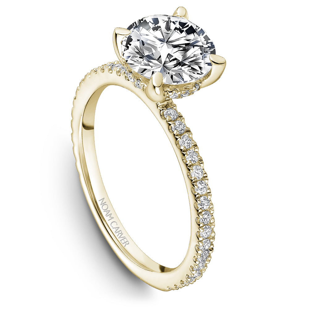 Noam Carver Engagement Ring Yellow 18k Gold With 44 RD TCW 0.26ct