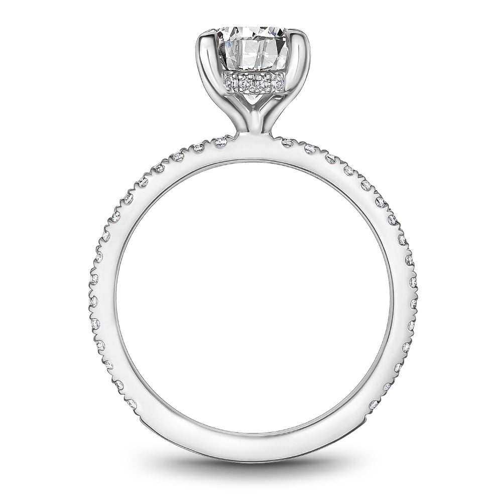 Noam Carver Engagement Ring White 14k Gold With 48 RD TCW 0.30ct