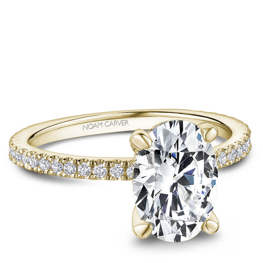Noam Carver Engagement Ring Yellow 14k Gold With 48 RD TCW 0.30ct