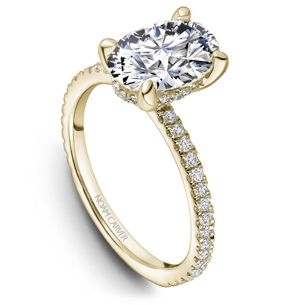 Noam Carver Engagement Ring Yellow 14k Gold With 48 RD TCW 0.30ct