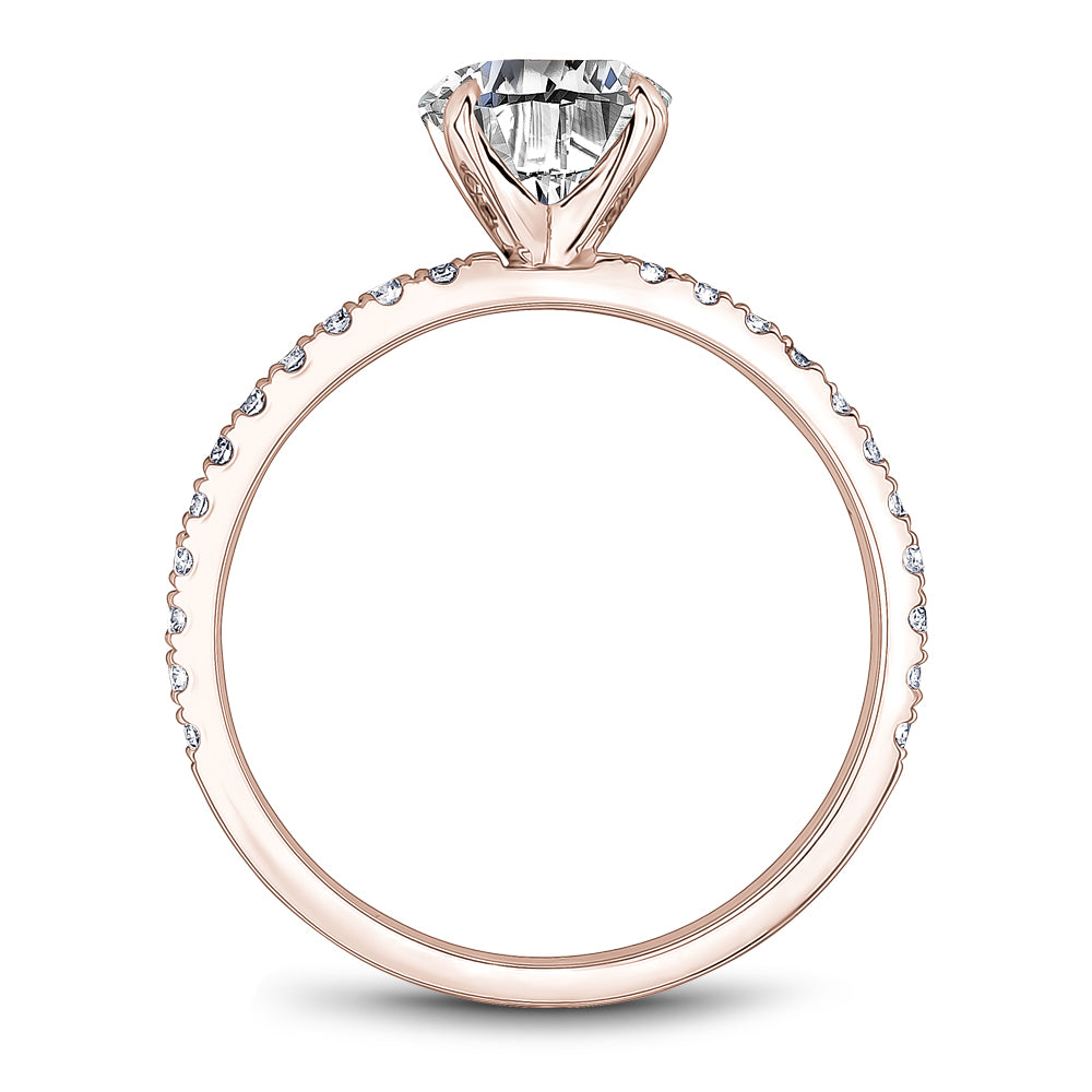 Noam Carver Engagement Ring Rose 18k Gold With 22 RD TCW 0.28ct