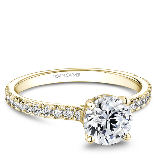 Noam Carver Engagement Ring Yellow 18k Gold With 34 RD TCW 0.34ct