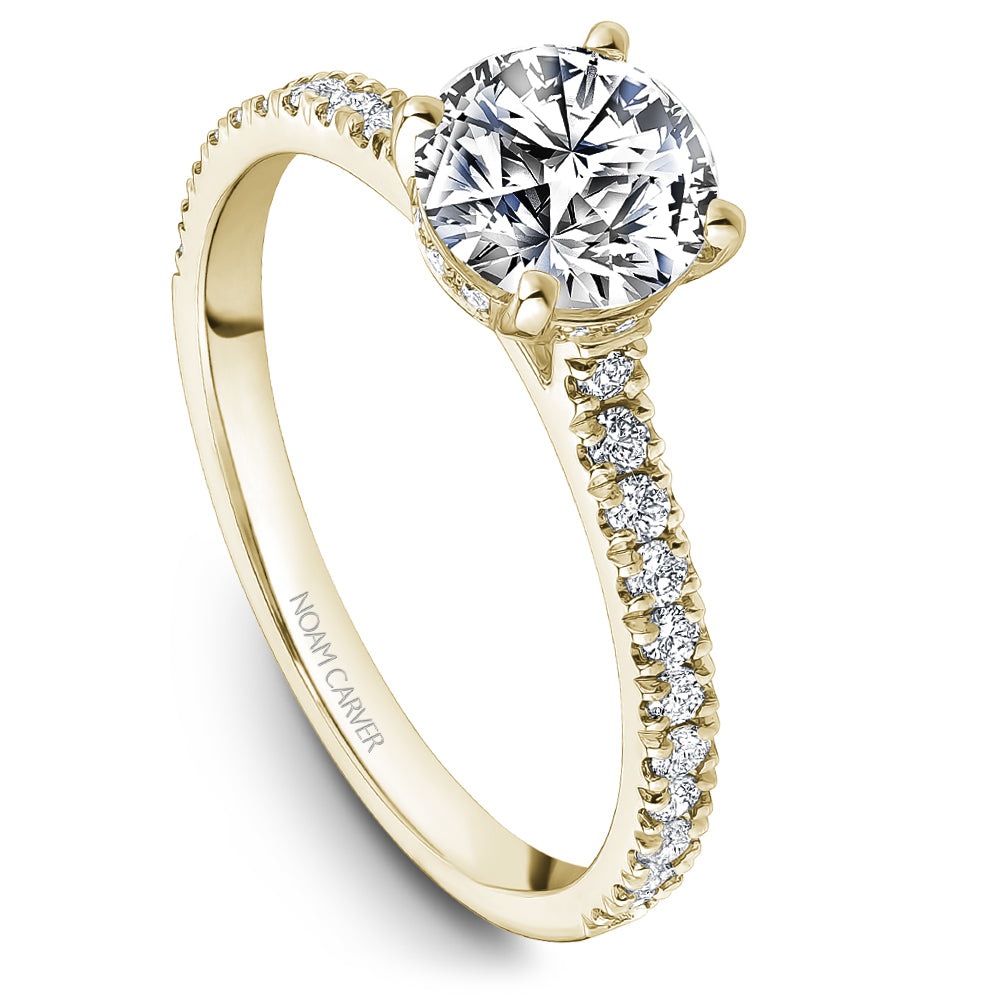 Noam Carver Engagement Ring Yellow 18k Gold With 34 RD TCW 0.34ct