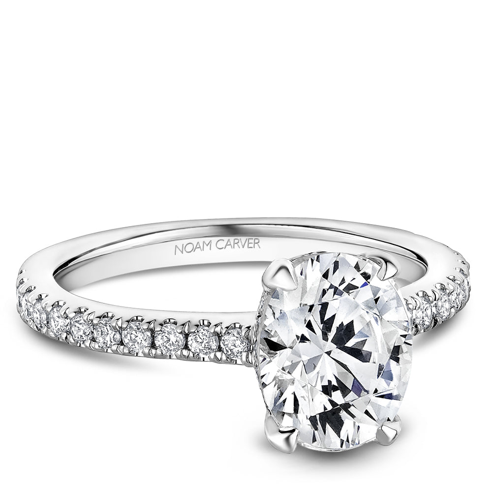 Noam Carver Engagement Ring White 14k Gold With 38 RD TCW 0.46ct