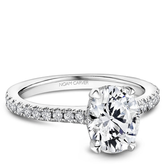 Noam Carver Engagement Ring White 18k Gold With 38 RD TCW 0.46ct
