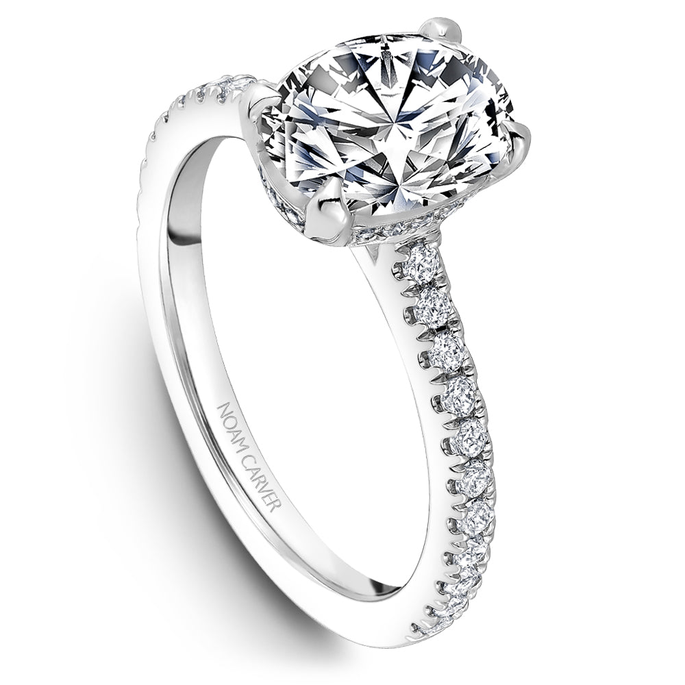 Noam Carver Engagement Ring Platinum With 38 RD TCW 0.46ct