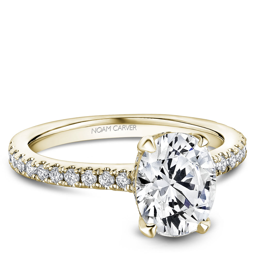 Noam Carver Engagement Ring Yellow 18k Gold With 38 RD TCW 0.46ct