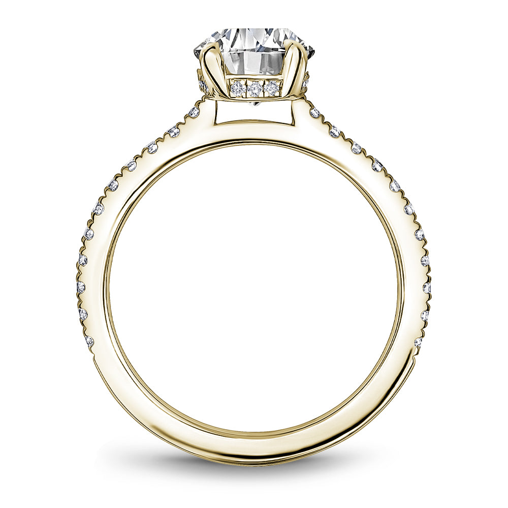 Noam Carver Engagement Ring Yellow 14k Gold With 38 RD TCW 0.46ct