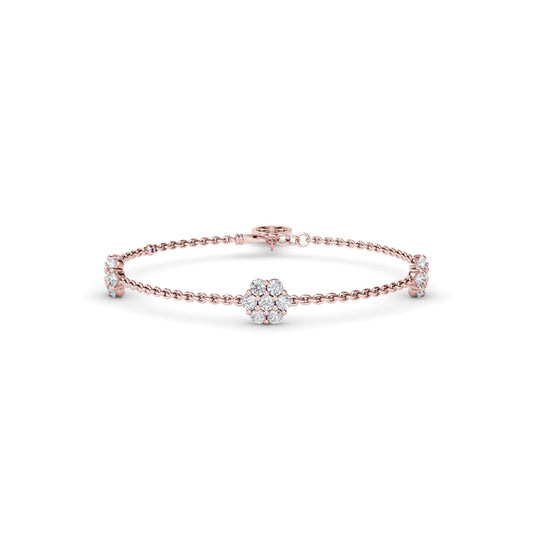 Fana Magnolia Diamond Station Bracelet