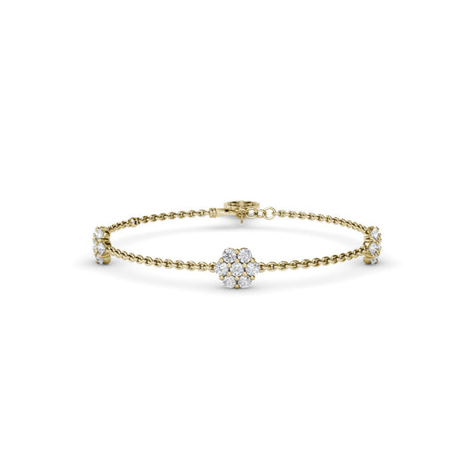 Fana Magnolia Diamond Station Bracelet