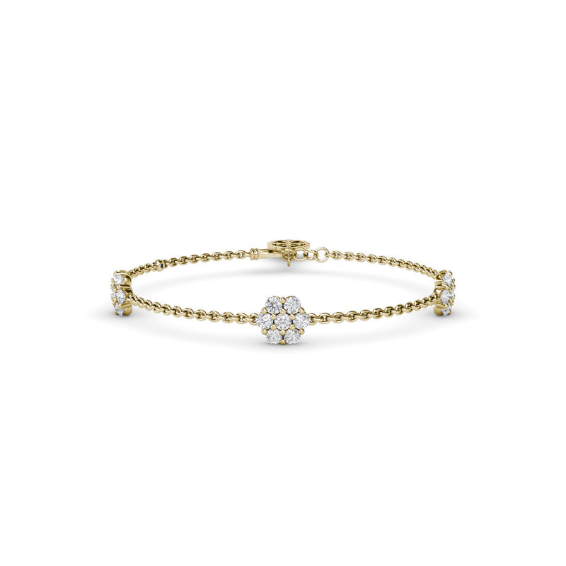 Fana Magnolia Diamond Station Bracelet