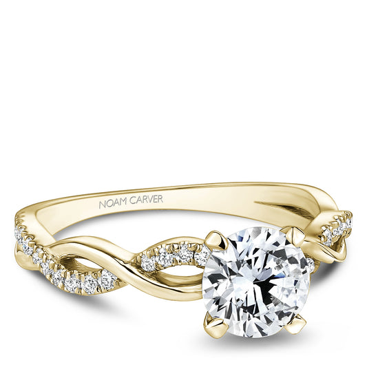 Noam Carver Engagement Ring Yellow 18k Gold With 30 RD TCW 0.16ct