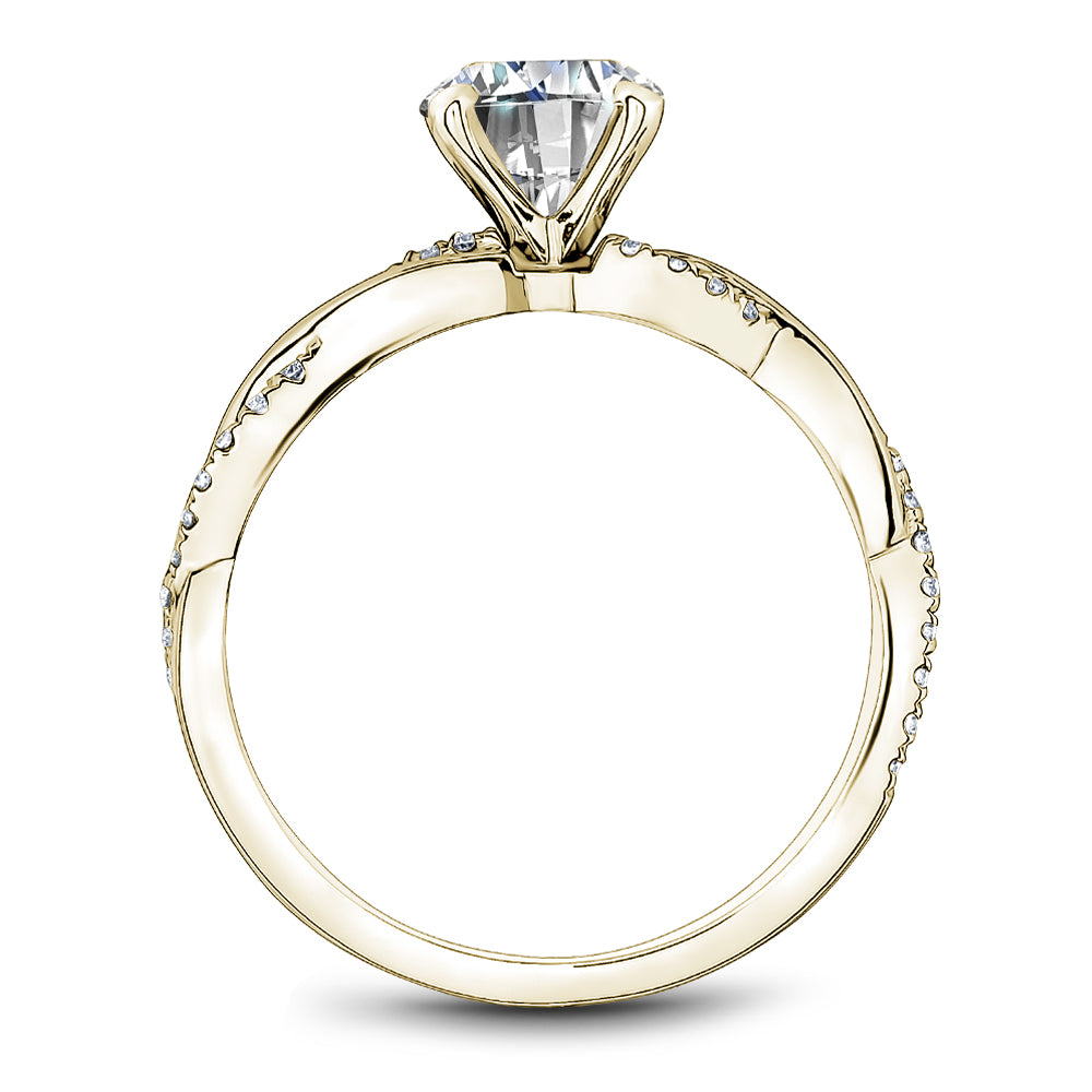Noam Carver Engagement Ring Yellow 14k Gold With 30 RD TCW 0.16ct