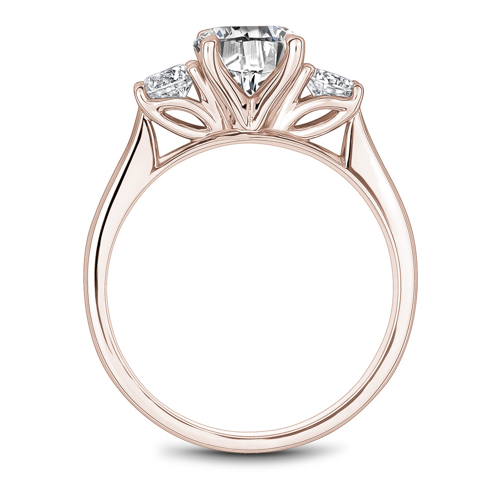 Noam Carver Engagement Ring Rose 18k Gold With 2 RD TCW 0.41ct