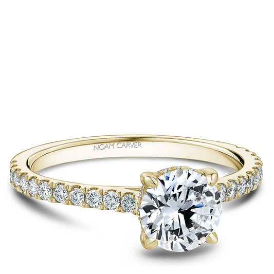 Noam Carver Engagement Ring Yellow 14k Gold With 34 RD TCW 0.34ct