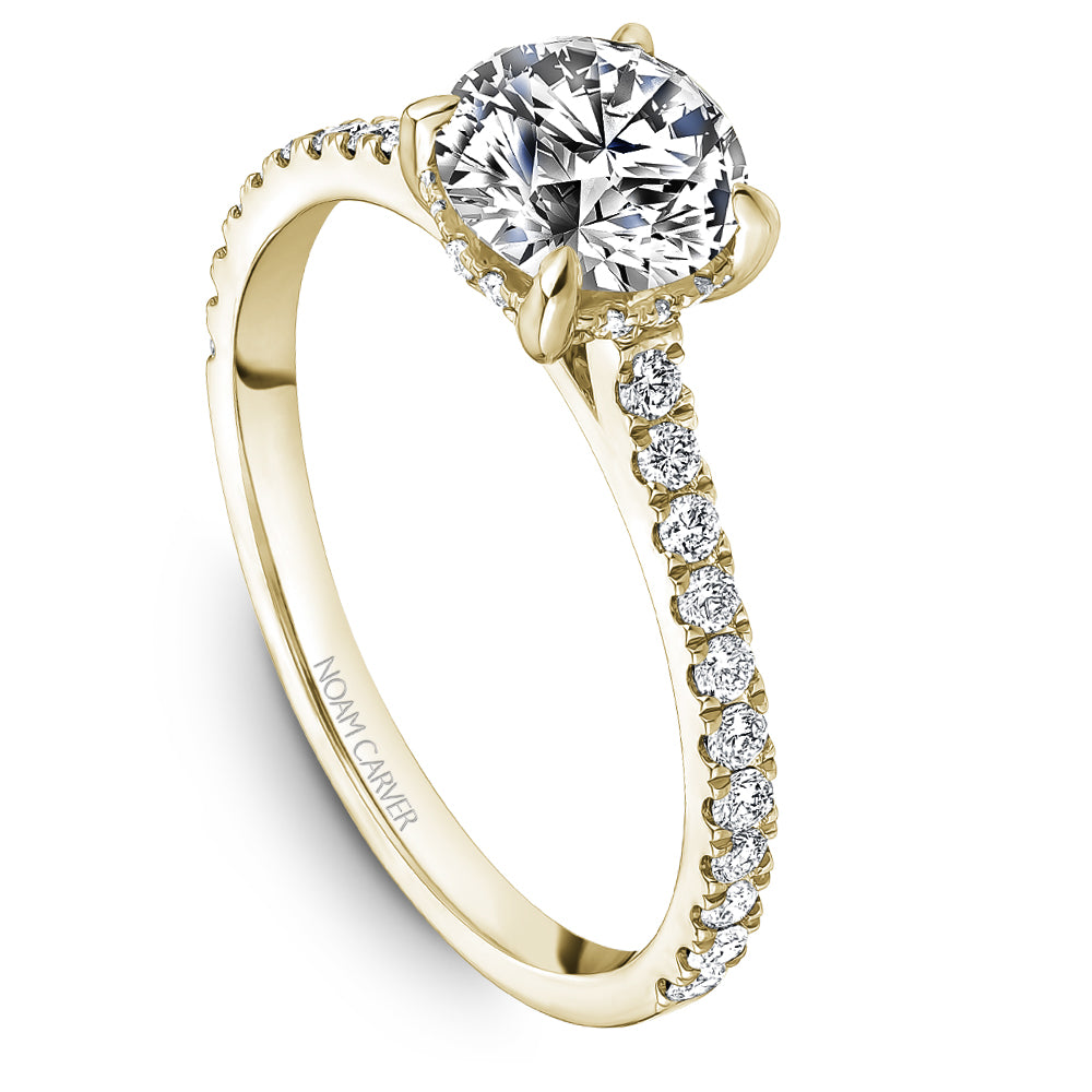 Noam Carver Engagement Ring Yellow 14k Gold With 34 RD TCW 0.34ct