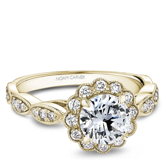 Noam Carver Engagement Ring Yellow 14k Gold With 30 RD TCW 0.31ct