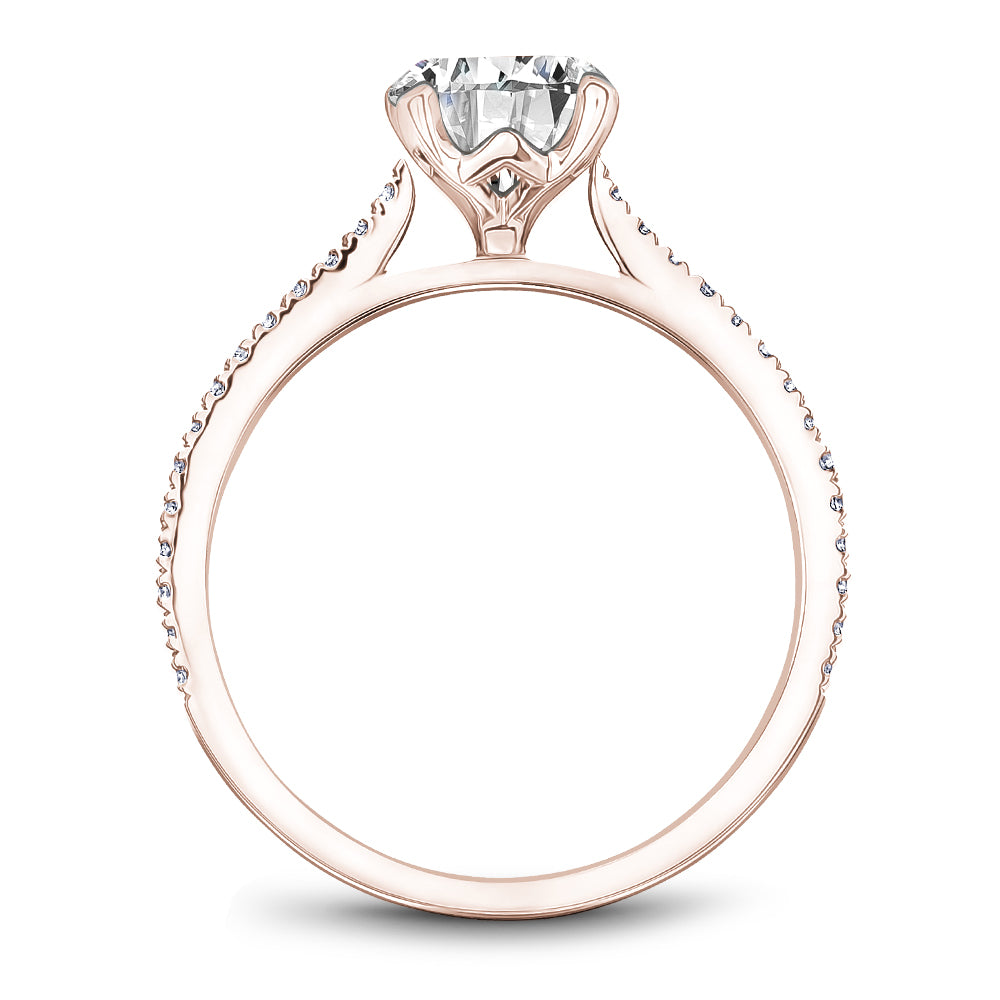 Noam Carver Engagement Ring Rose 14k Gold With 28 RD TCW 0.17ct
