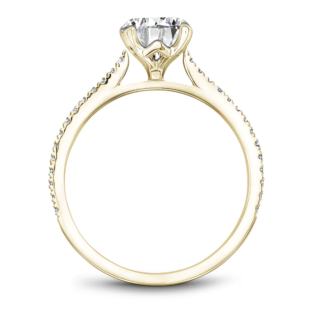 Noam Carver Engagement Ring Yellow 18k Gold With 28 RD TCW 0.17ct