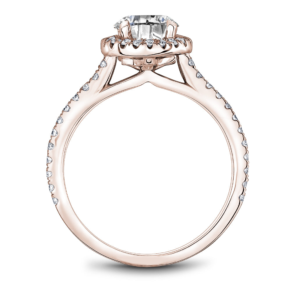 Noam Carver Engagement Ring Rose 14k Gold With 43 RD TCW 0.38ct