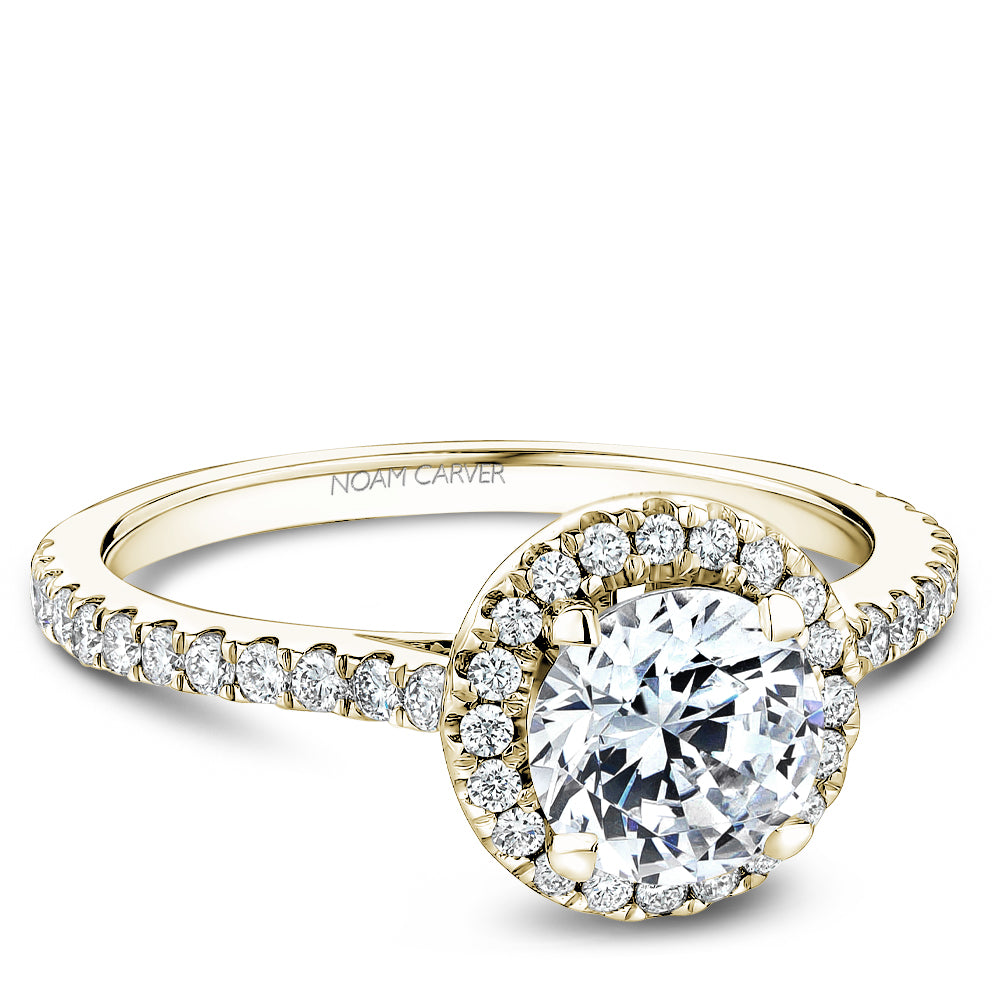 Noam Carver Engagement Ring Yellow 14k Gold With 43 RD TCW 0.38ct