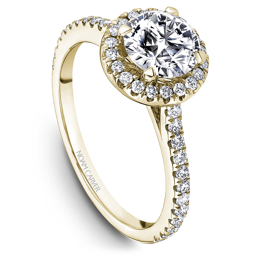 Noam Carver Engagement Ring Yellow 18k Gold With 43 RD TCW 0.38ct