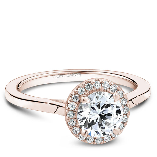 Noam Carver Engagement Ring Rose 18k Gold With 19 RD TCW 0.11ct