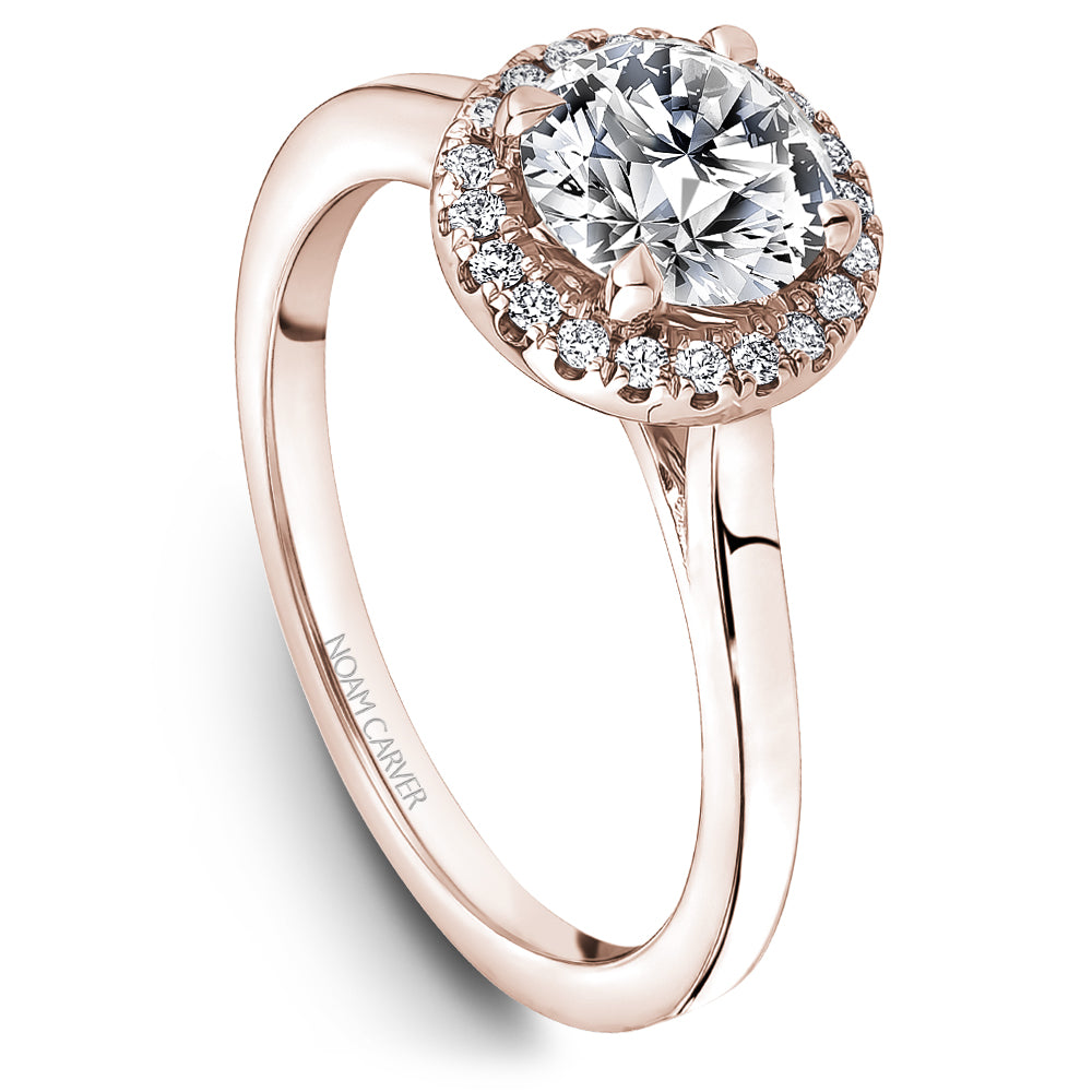 Noam Carver Engagement Ring Rose 14k Gold With 19 RD TCW 0.11ct