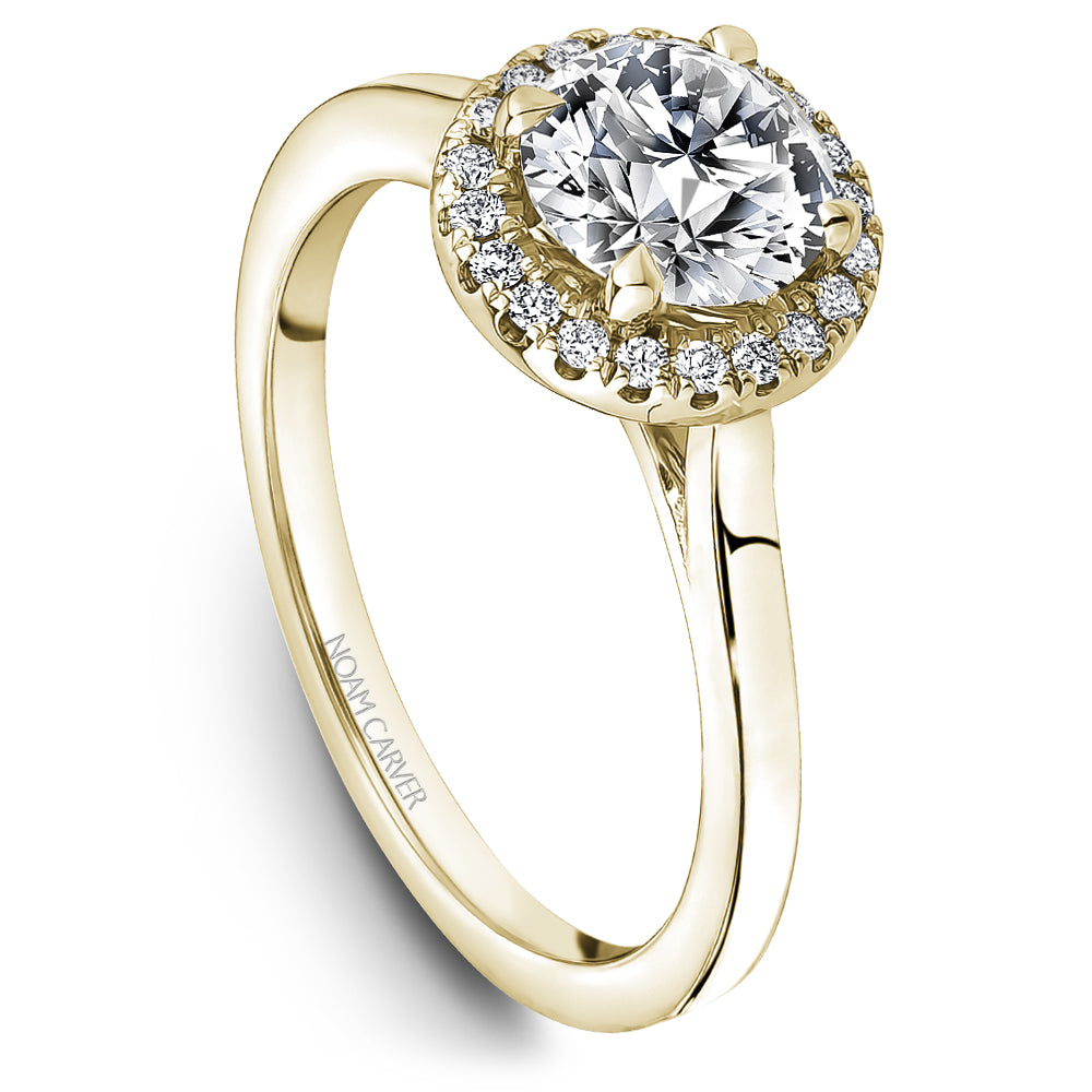 Noam Carver Engagement Ring Yellow 14k Gold With 19 RD TCW 0.11ct