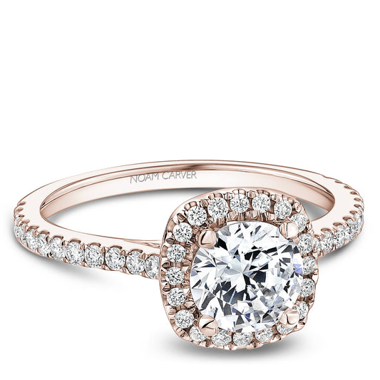 Noam Carver Engagement Ring Rose 18k Gold With 44 RD TCW 0.38ct