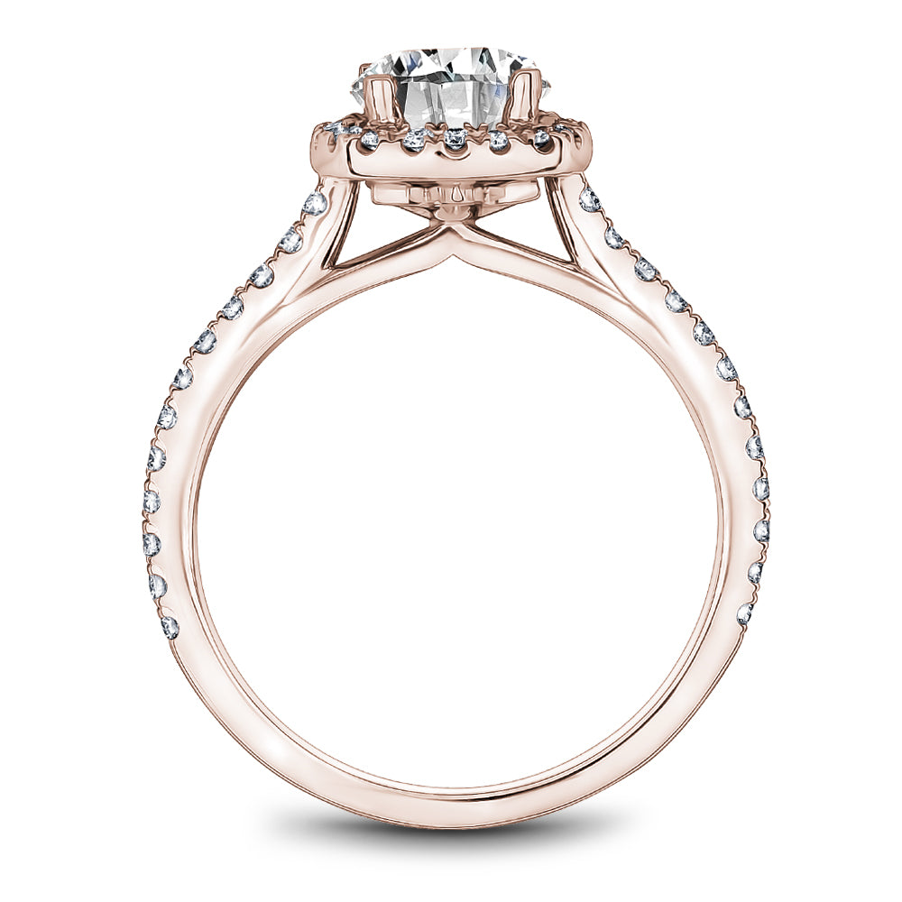 Noam Carver Engagement Ring Rose 14k Gold With 44 RD TCW 0.38ct