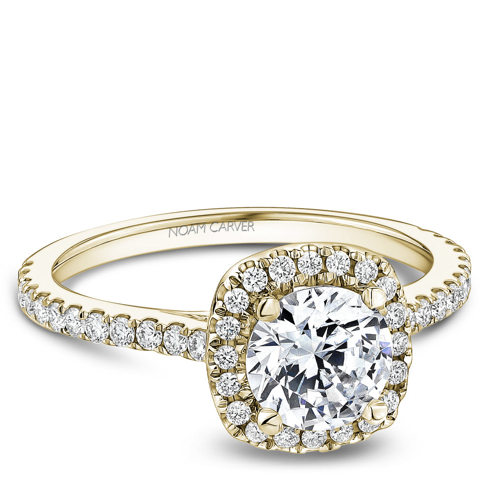 Noam Carver Engagement Ring Yellow 18k Gold With 44 RD TCW 0.38ct