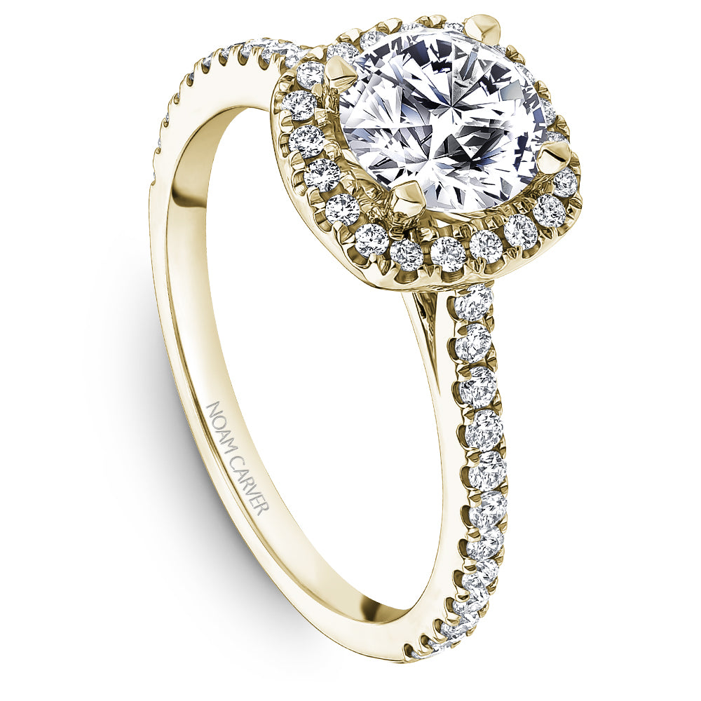 Noam Carver Engagement Ring Yellow 18k Gold With 44 RD TCW 0.38ct