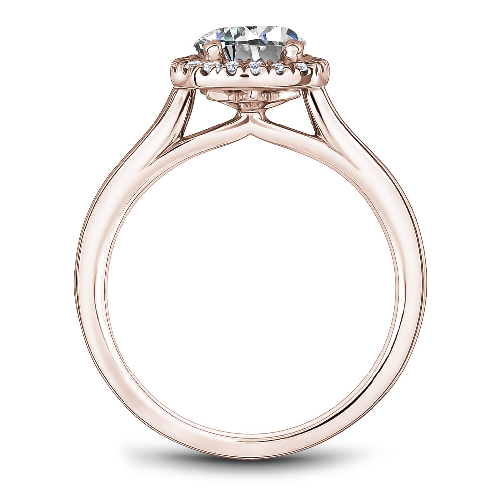 Noam Carver Engagement Ring Rose 14k Gold With 20 RD TCW 0.12ct