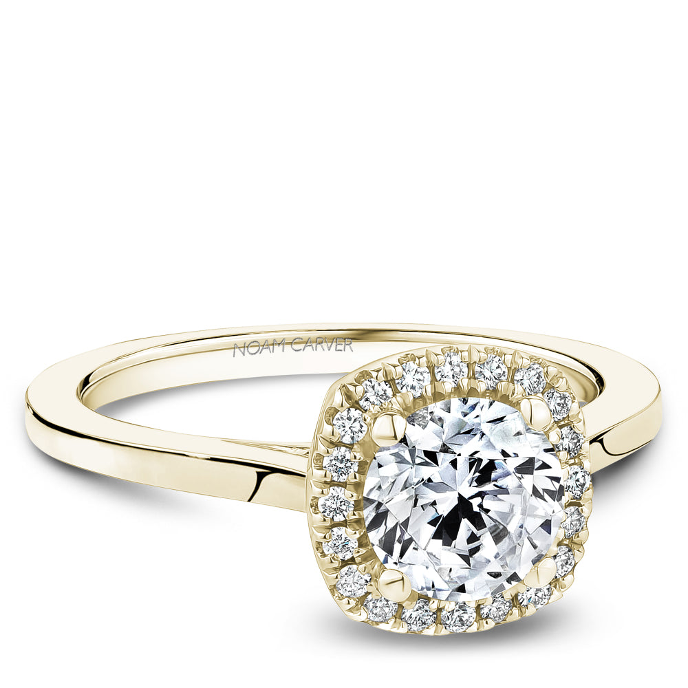 Noam Carver Engagement Ring Yellow 14k Gold With 20 RD TCW 0.12ct