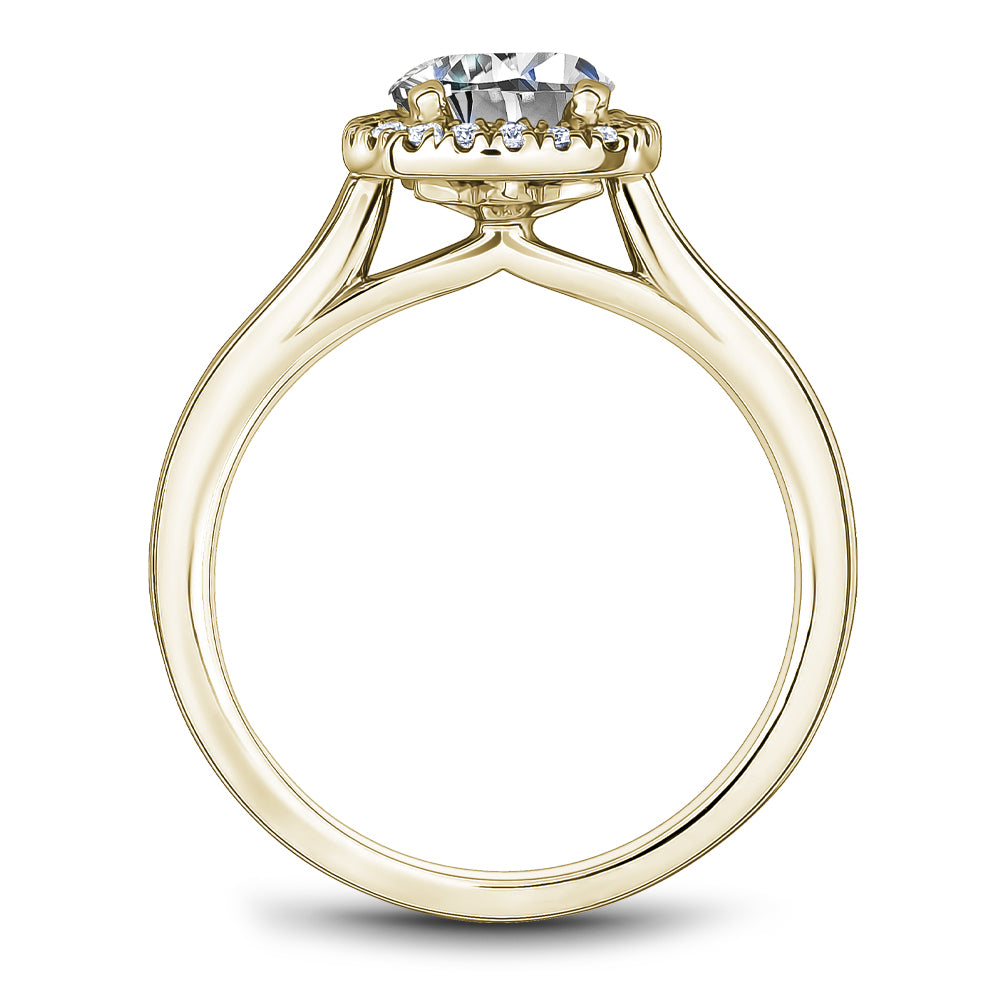 Noam Carver Engagement Ring Yellow 14k Gold With 20 RD TCW 0.12ct