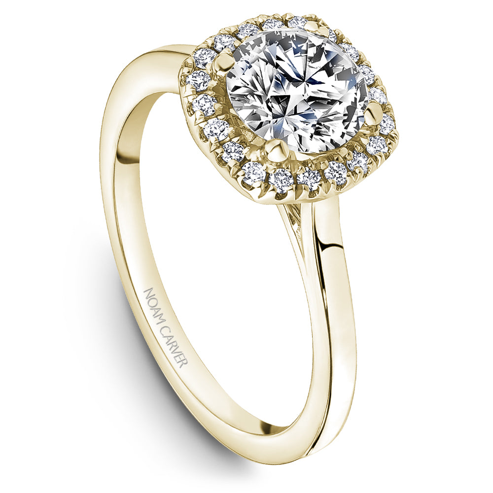 Noam Carver Engagement Ring Yellow 18k Gold With 20 RD TCW 0.12ct