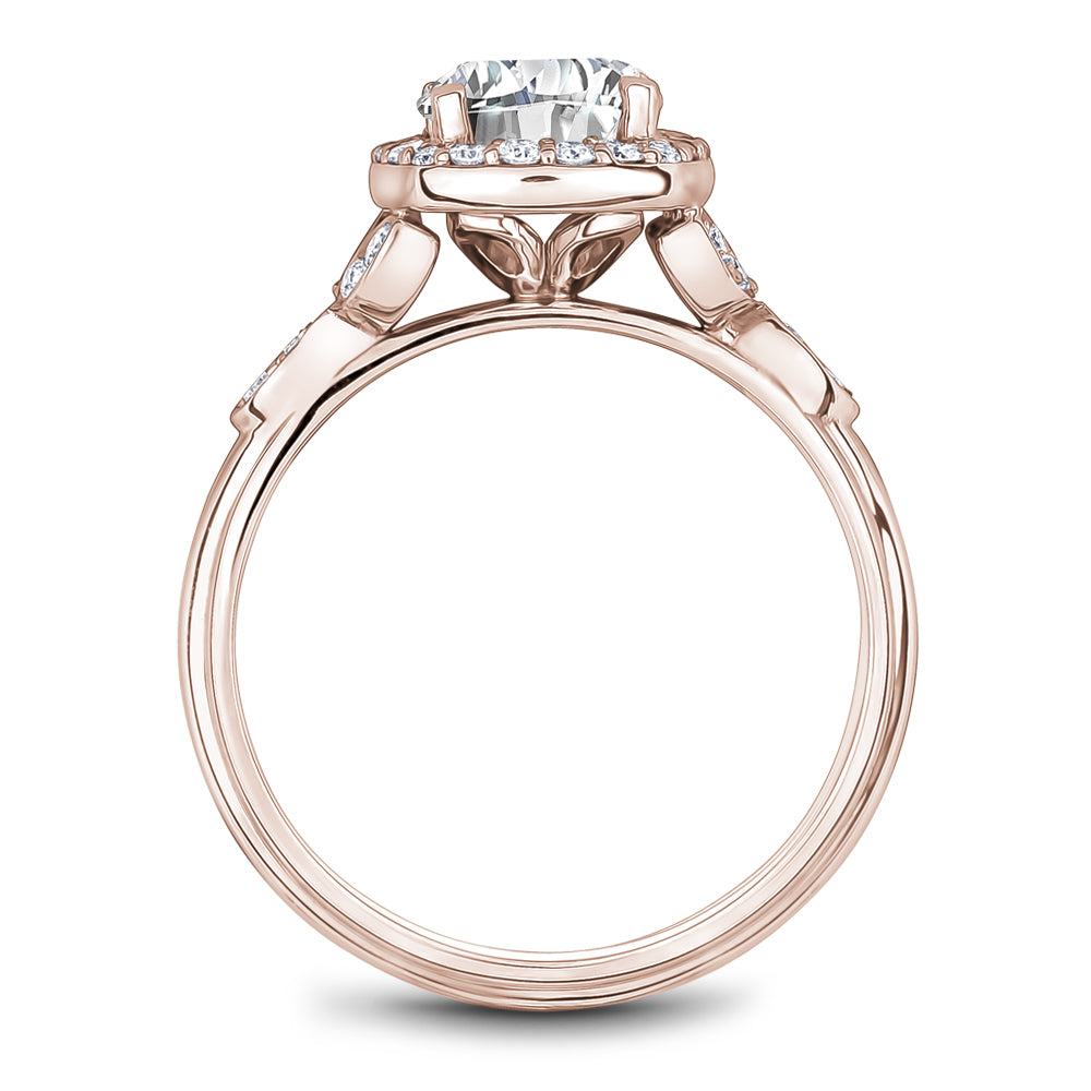 Noam Carver Engagement Ring Rose 18k Gold With 32 RD TCW 0.27ct