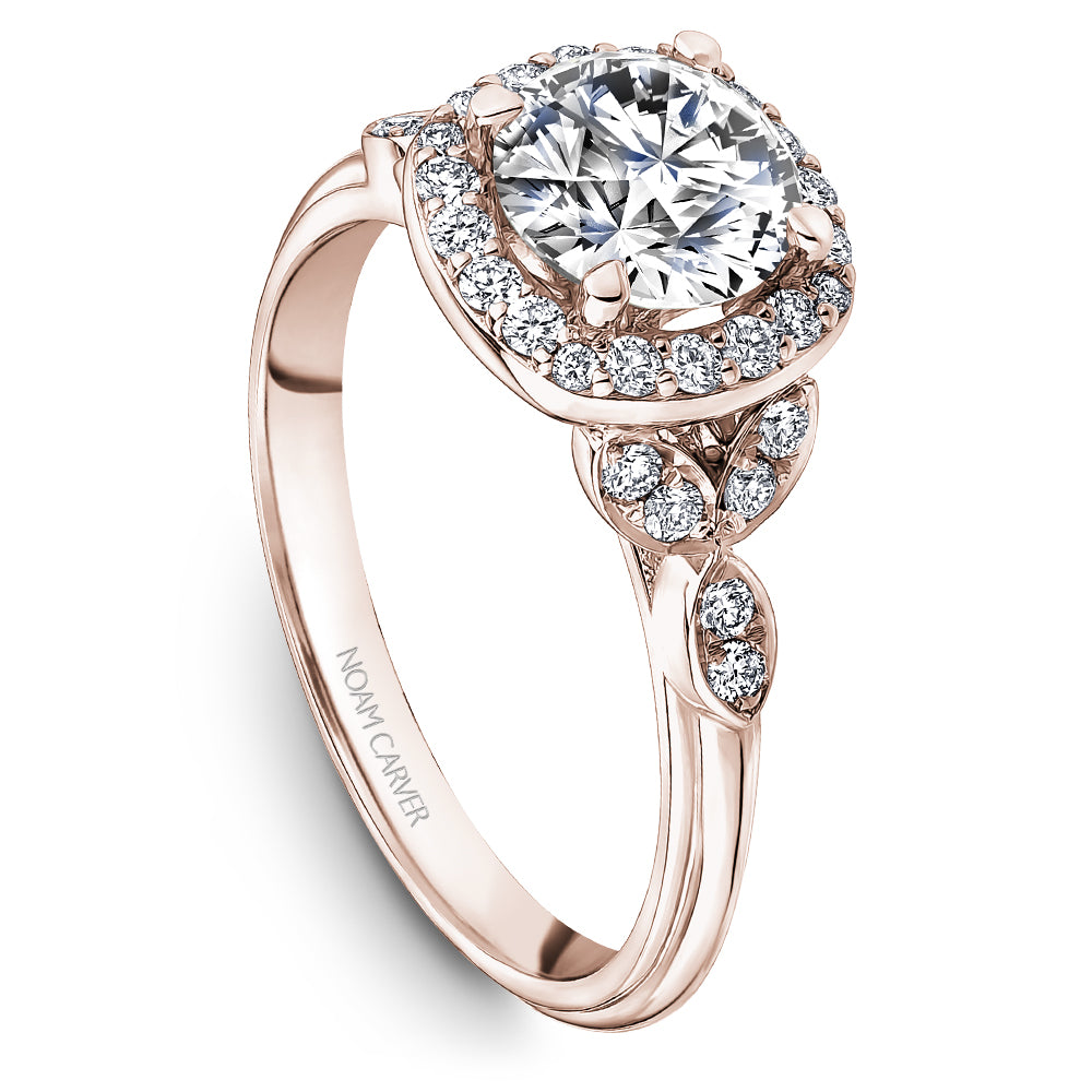 Noam Carver Engagement Ring Rose 14k Gold With 32 RD TCW 0.27ct