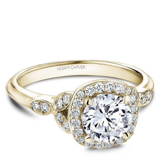 Noam Carver Engagement Ring Yellow 18k Gold With 32 RD TCW 0.27ct