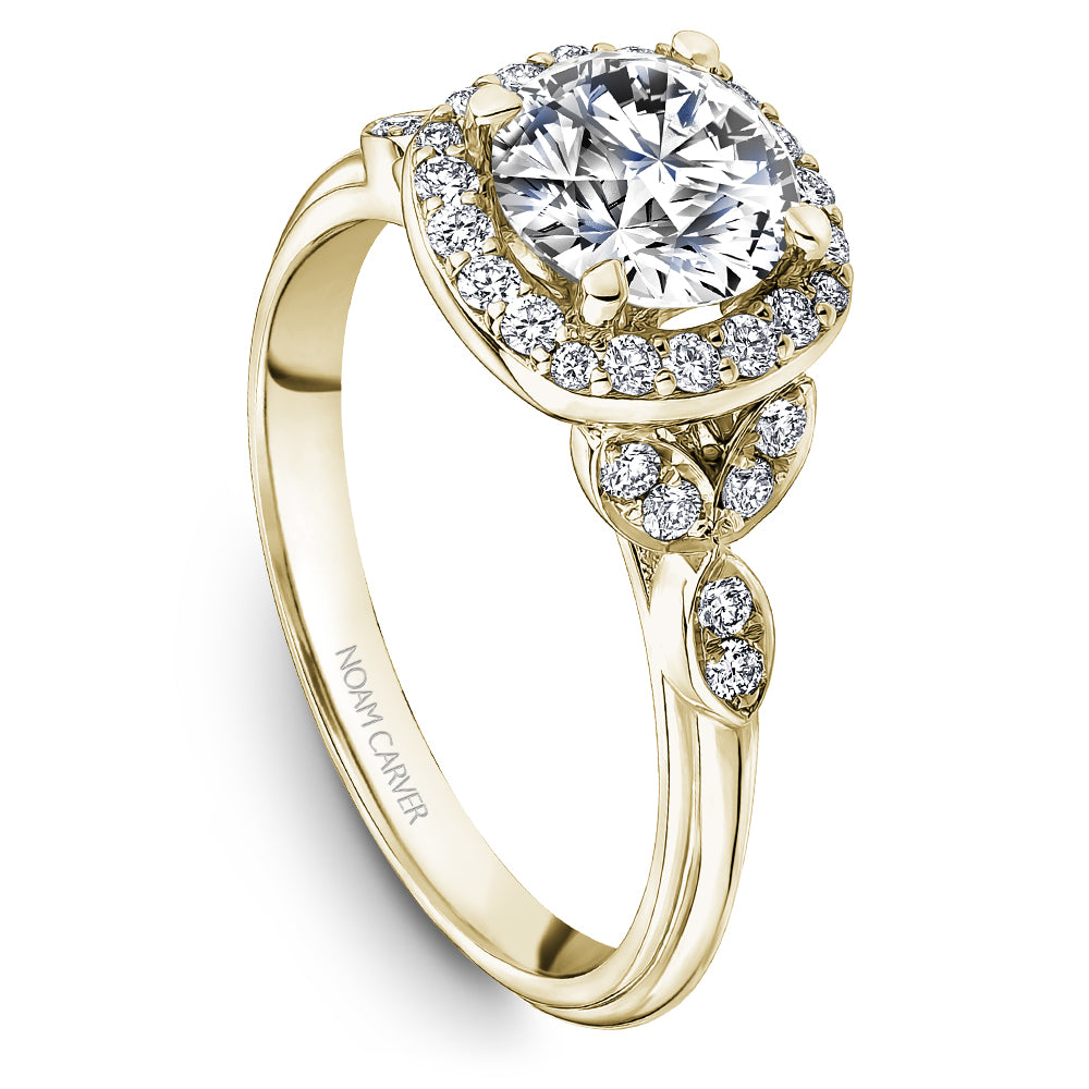 Noam Carver Engagement Ring Yellow 14k Gold With 32 RD TCW 0.27ct