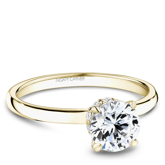 Noam Carver Engagement Ring Yellow 18k Gold With 10 RD TCW 0.12ct
